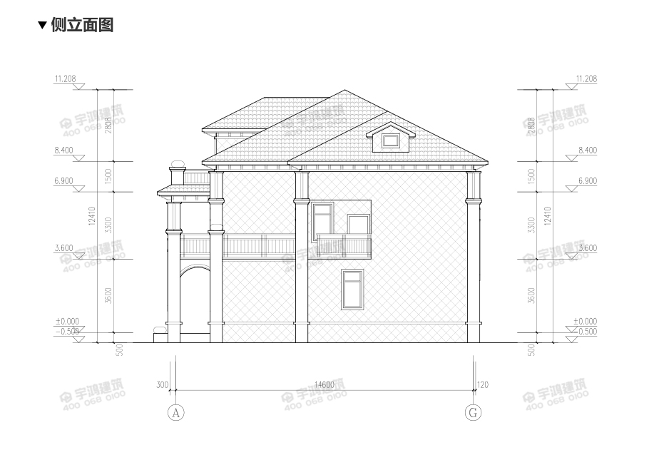 220平帶神龕三層農(nóng)村別墅設(shè)計(jì)效果圖