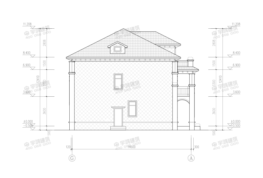 220平帶神龕三層農(nóng)村別墅設(shè)計(jì)效果圖
