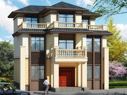 20萬能蓋好的三層農村別墅設計方案圖紙,戶型既漂亮又實用