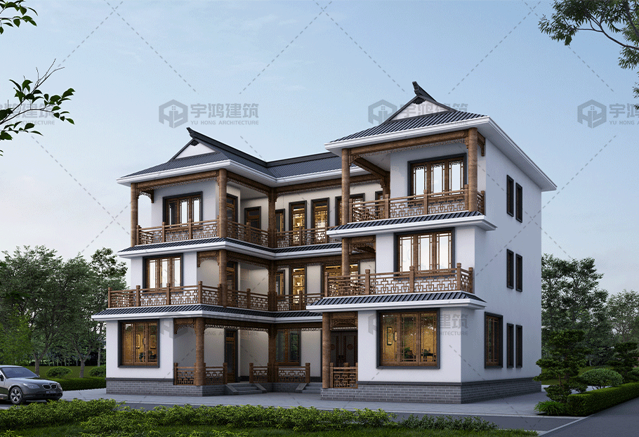 17x13中式磚混結(jié)構(gòu)別墅設(shè)計(jì)圖紙