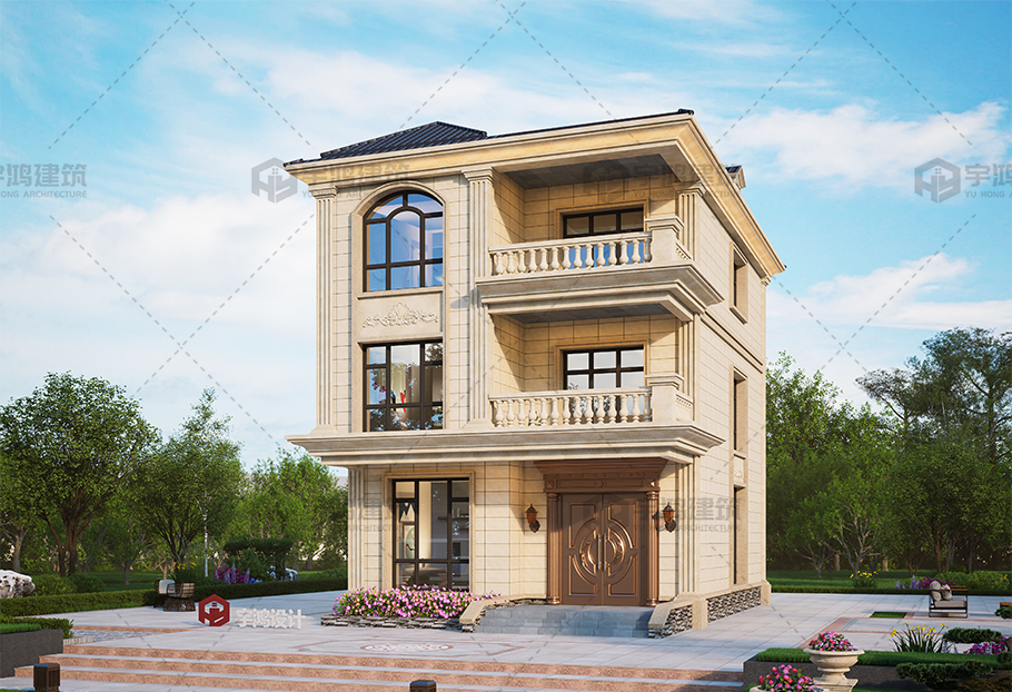 歐式風格7x12建筑294平別墅設計圖紙